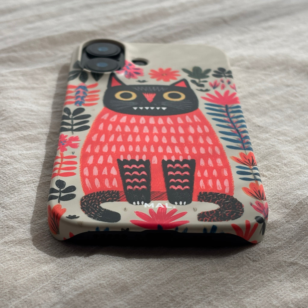 The Forest Cat with Red Lips