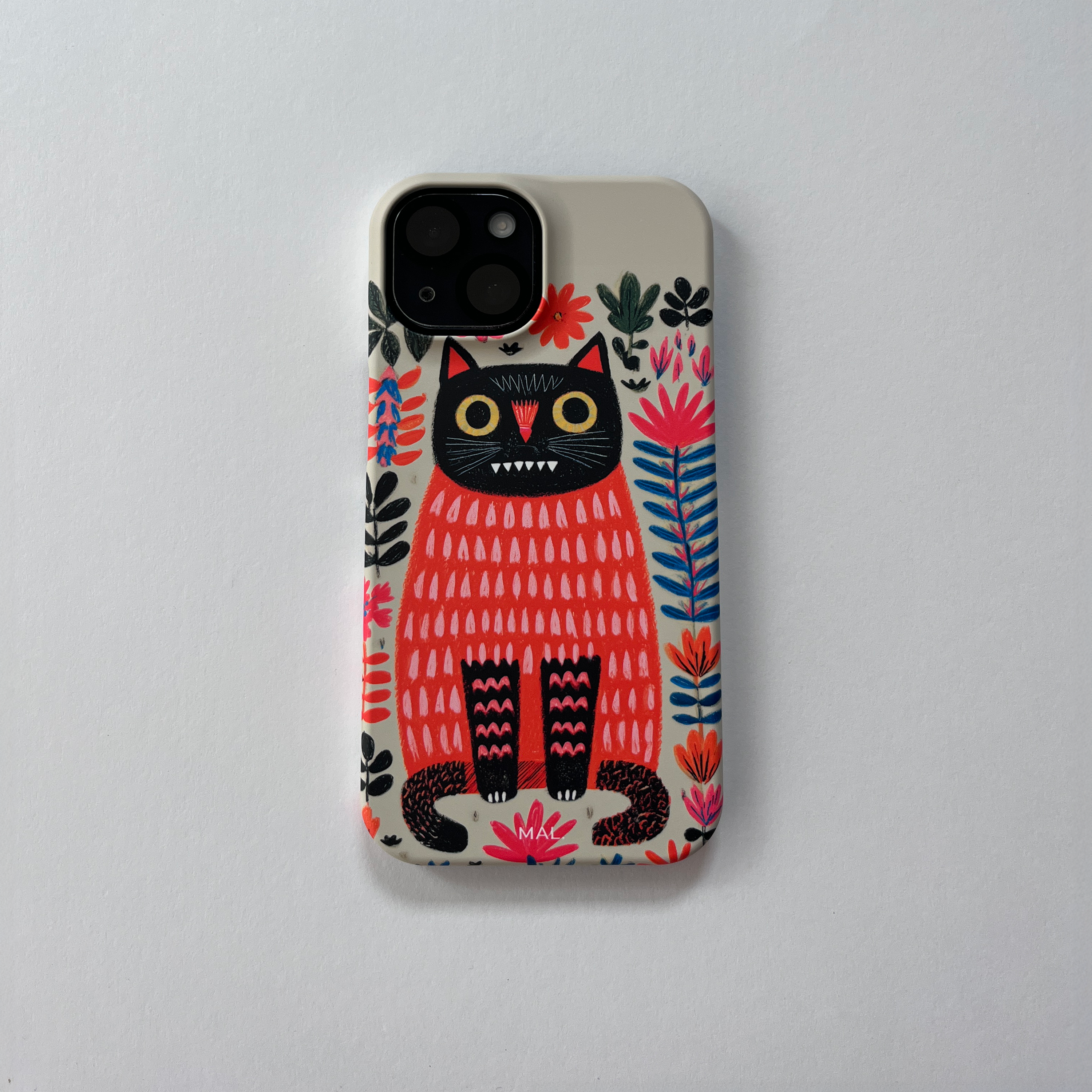 The Forest Cat with Red Lips