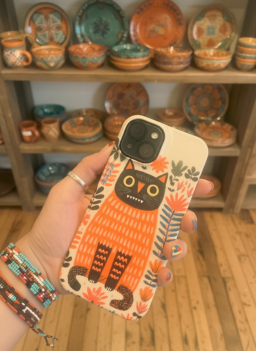 The Forest Cat with Red Lips