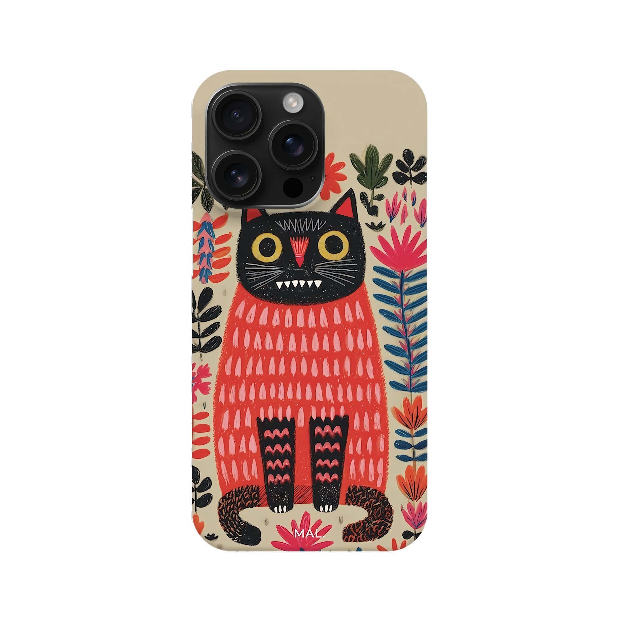 The Forest Cat with Red Lips