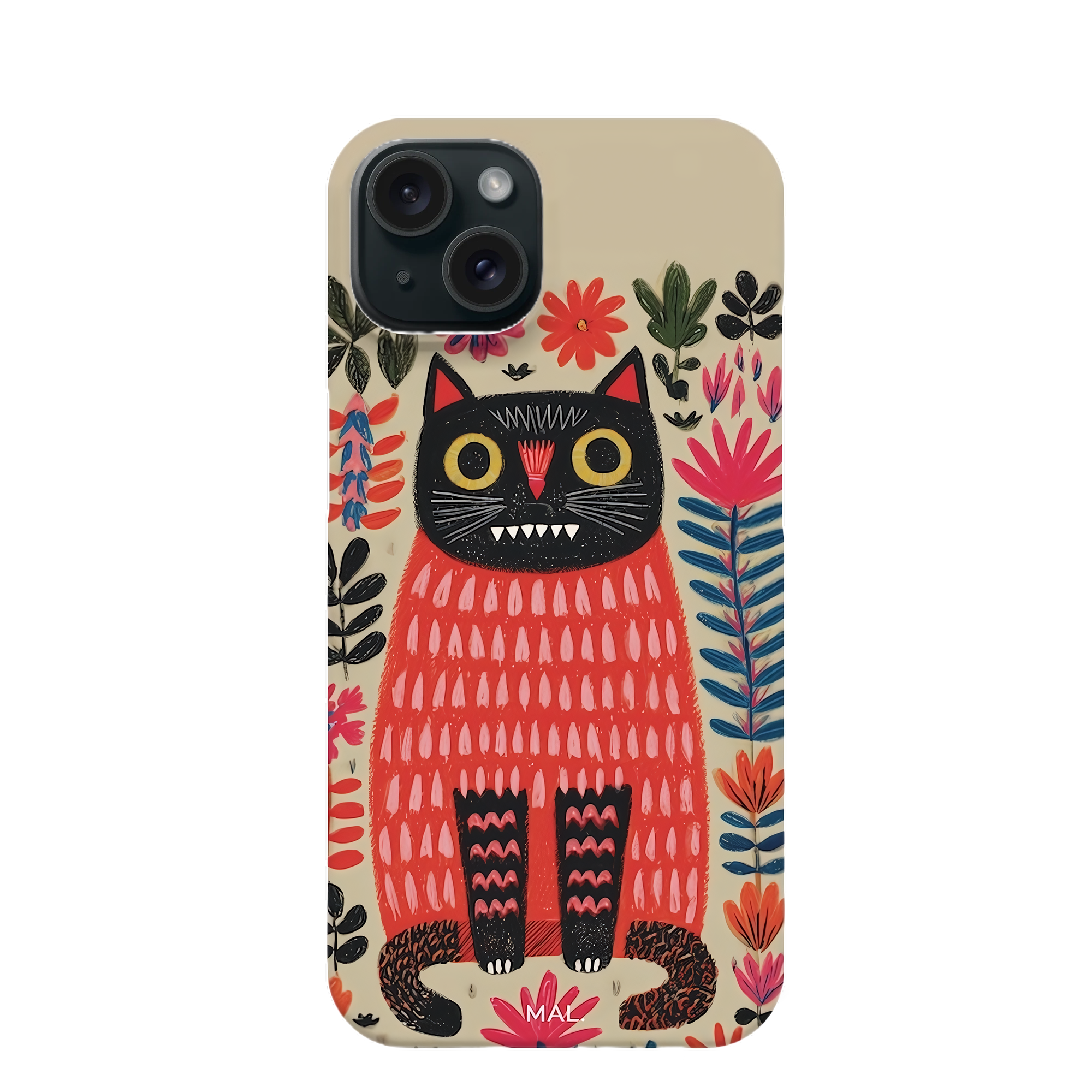The Forest Cat with Red Lips