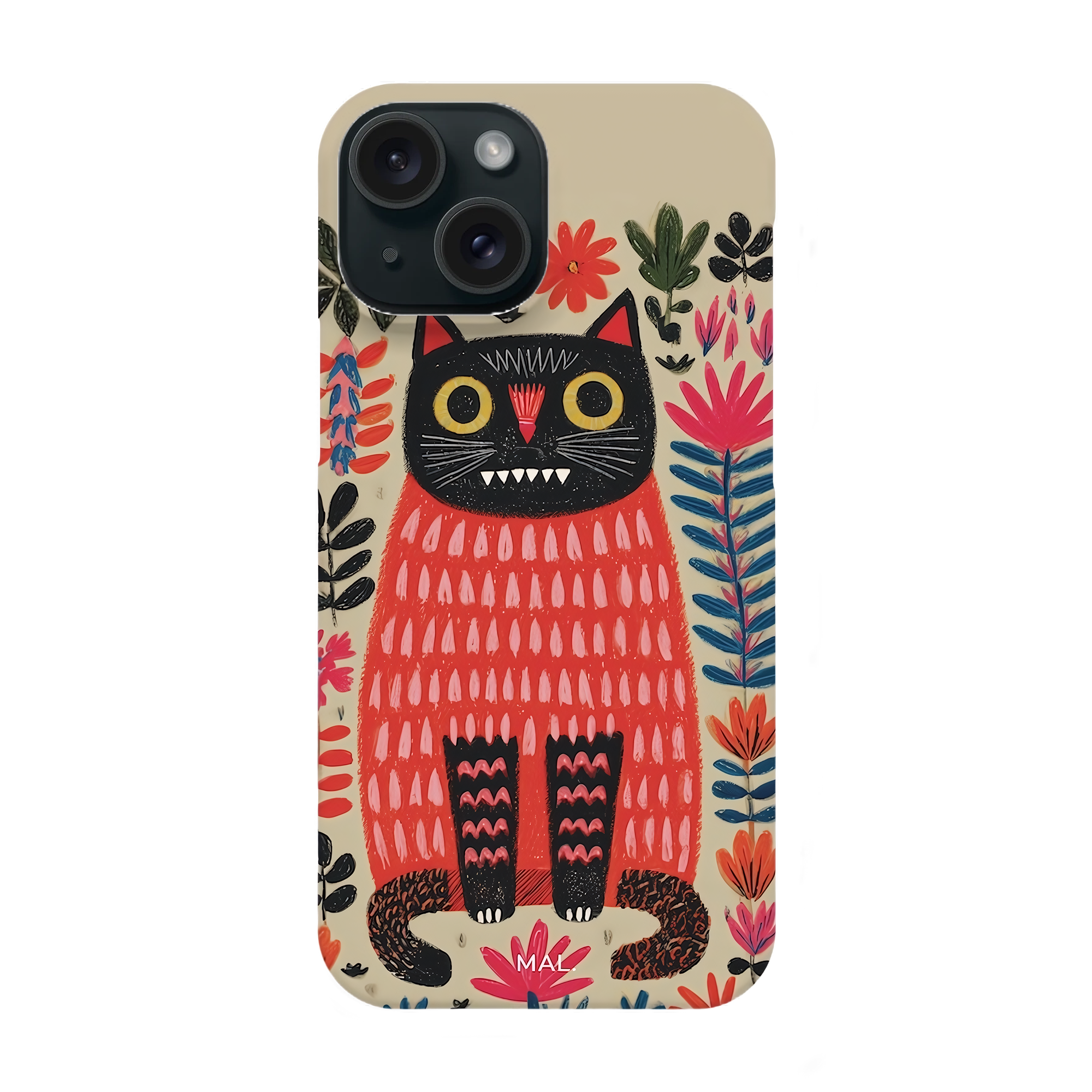 The Forest Cat with Red Lips