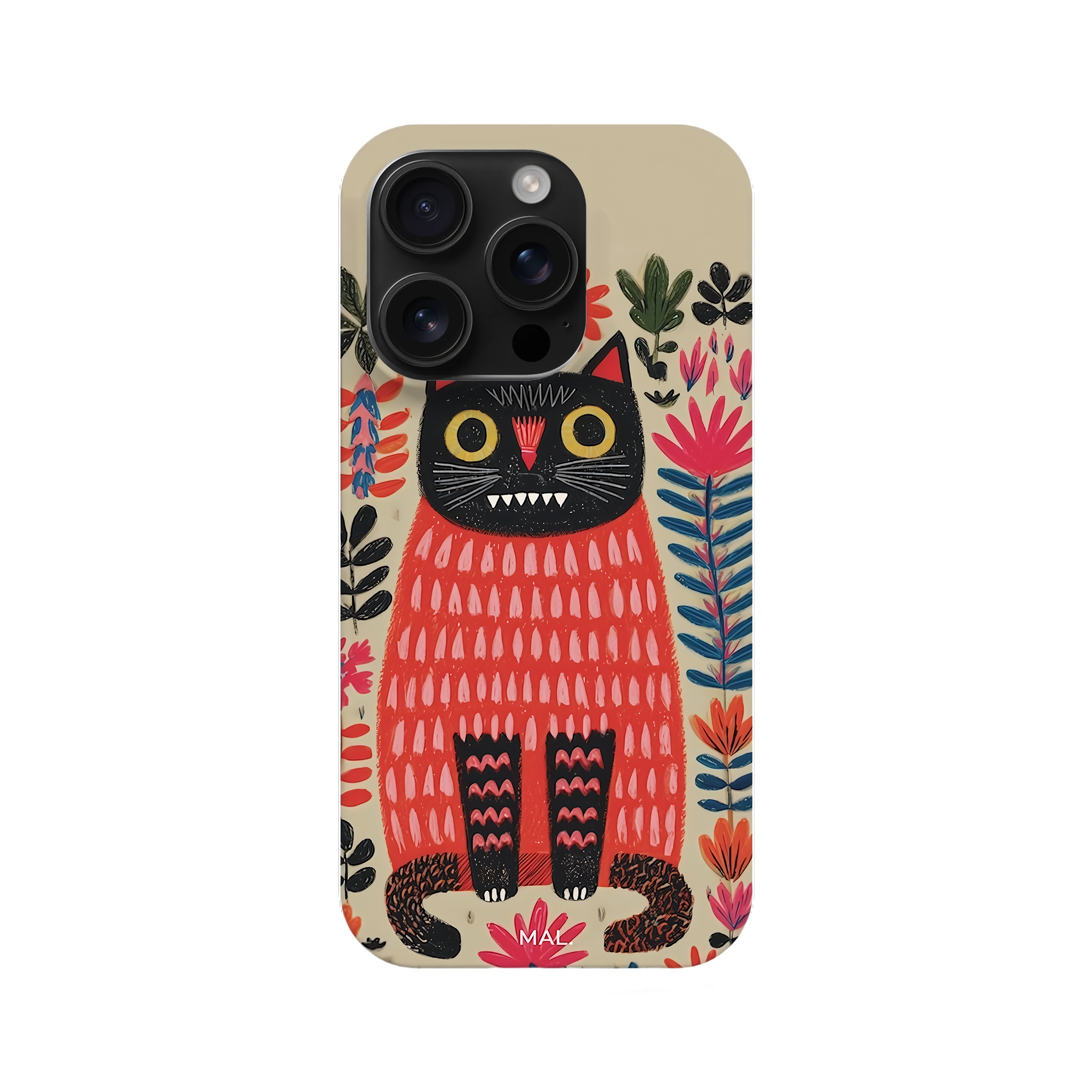 The Forest Cat with Red Lips
