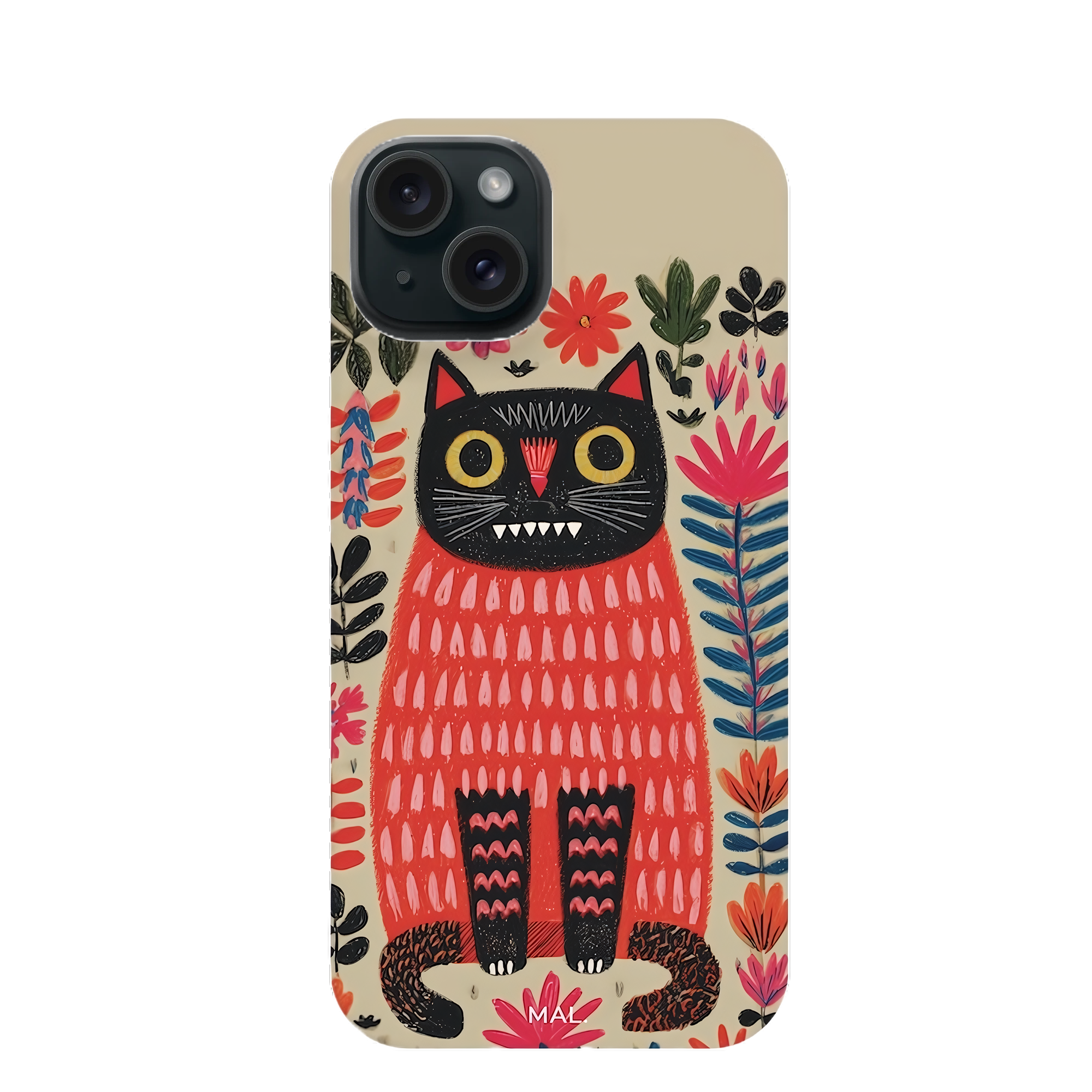 The Forest Cat with Red Lips