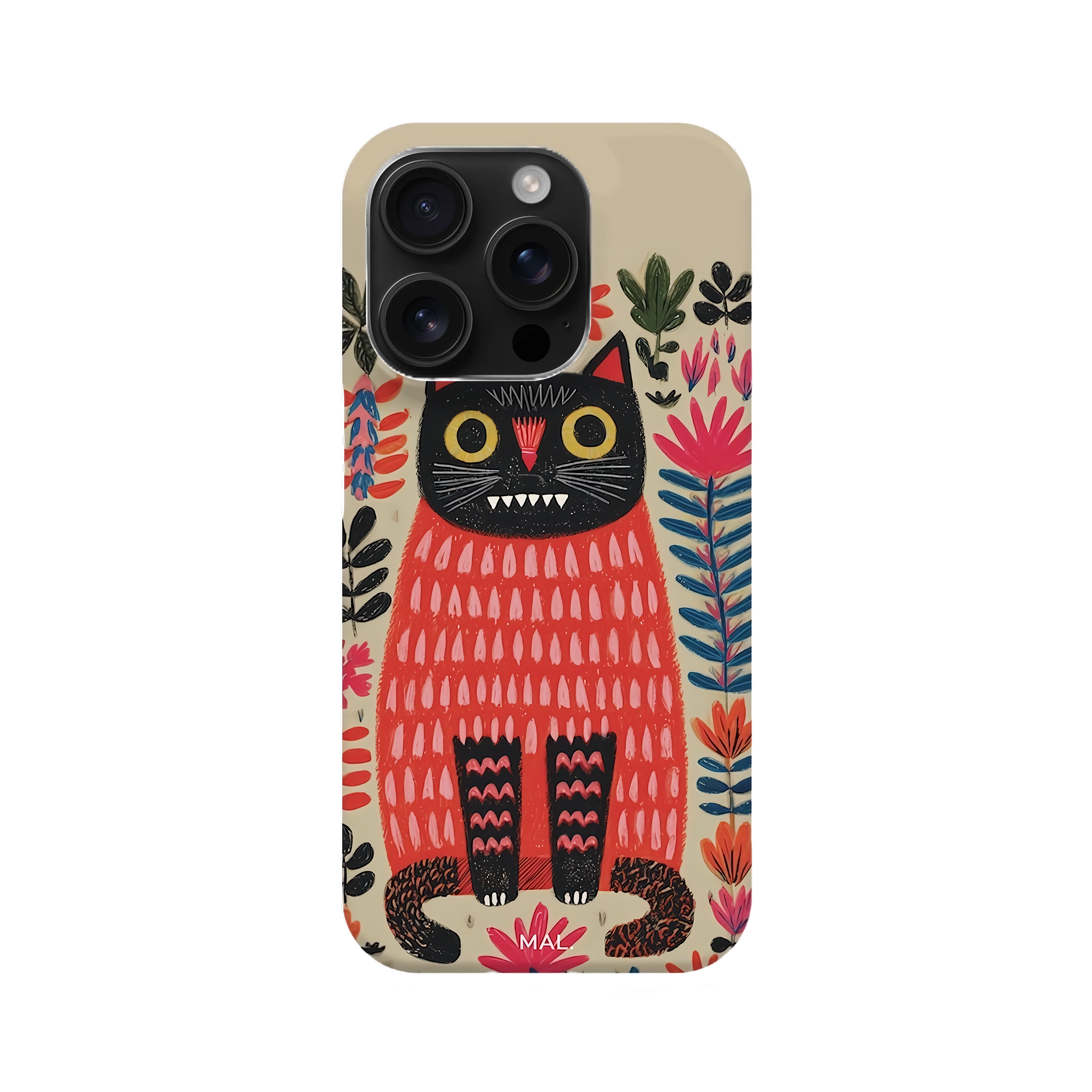 The Forest Cat with Red Lips
