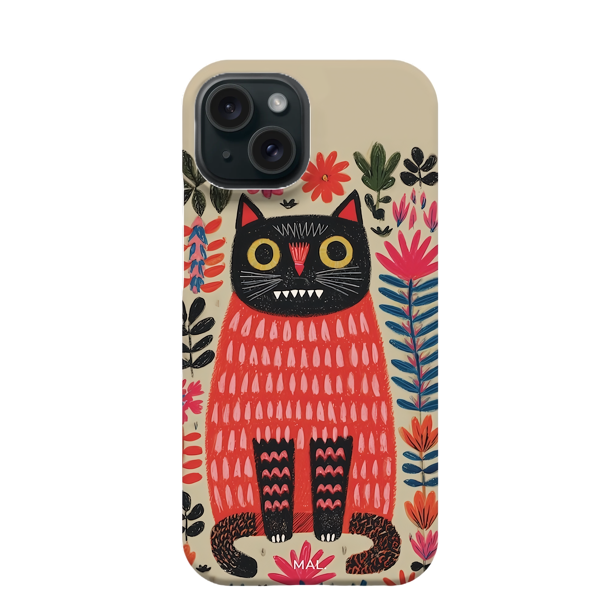 The Forest Cat with Red Lips