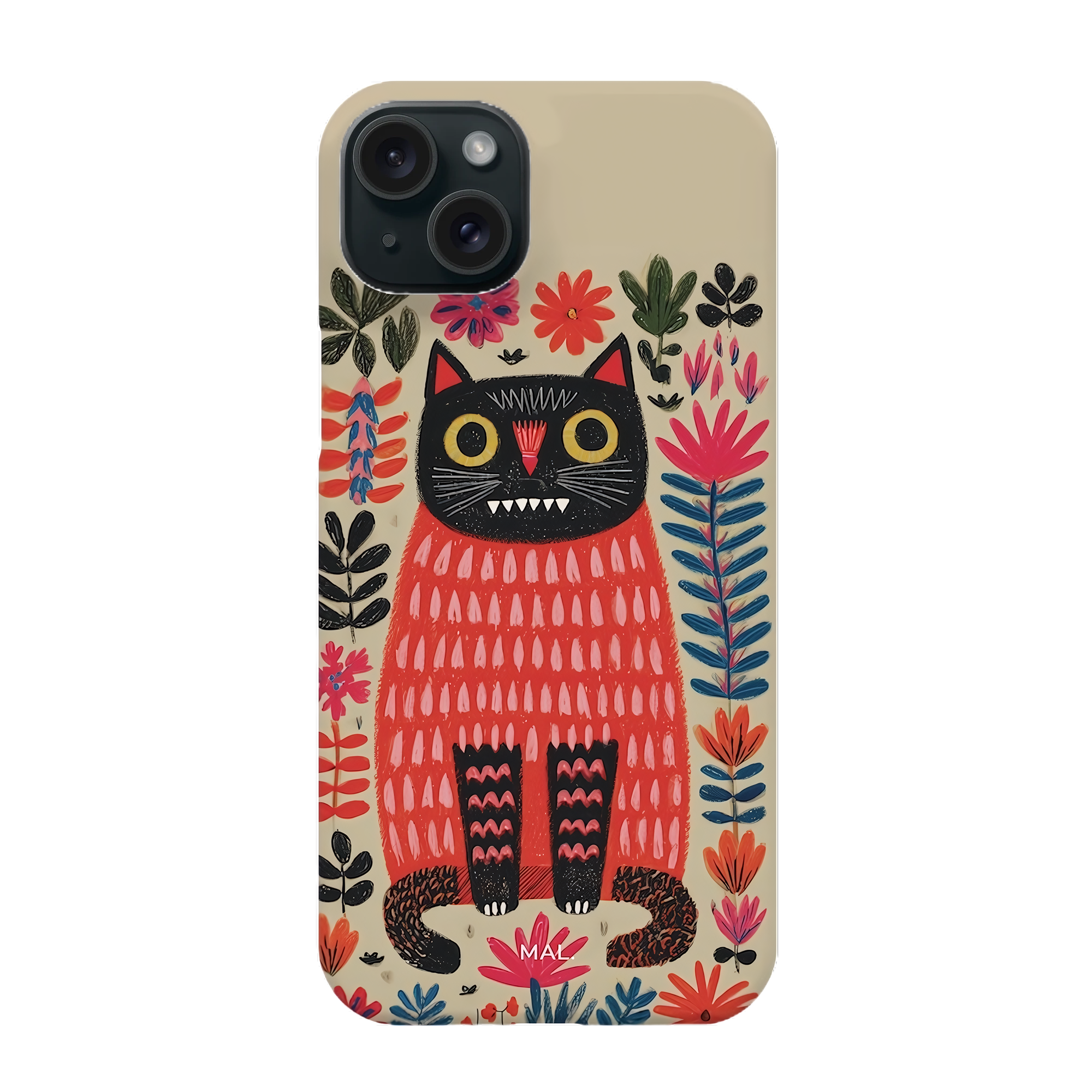 The Forest Cat with Red Lips