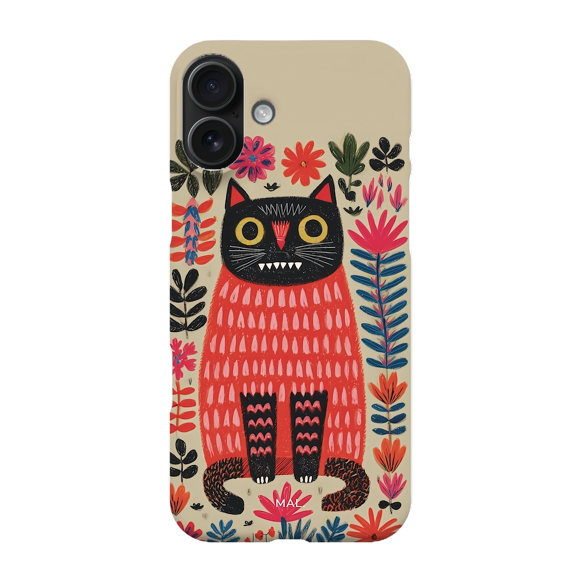 The Forest Cat with Red Lips