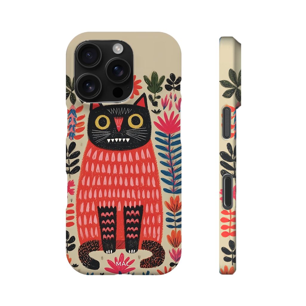 The Forest Cat with Red Lips