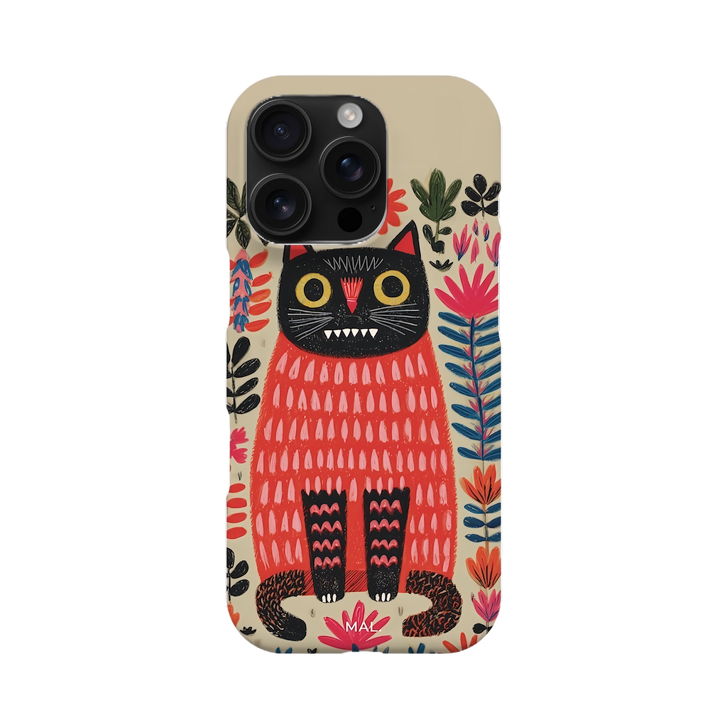 The Forest Cat with Red Lips